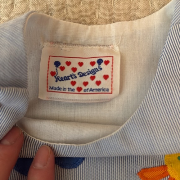 Hearts Designs Vintage 1980s dress with embroidered ducks 3T - Picture 4 of 7